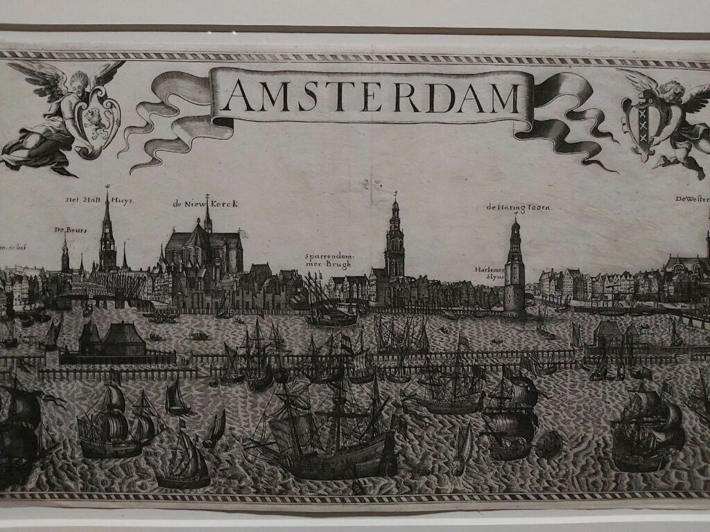 Ausschnitt einer Panoramaansicht von Amsterdam, um 1620 / 25 - François van den Hoye