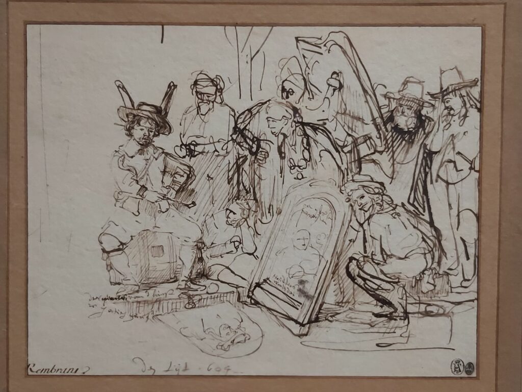 Rembrandt, Satire auf die Kunstkritik, 1644