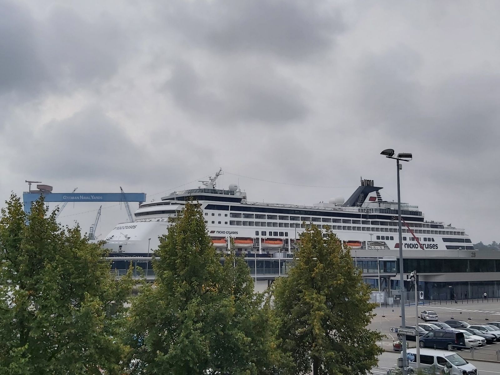 Die Vasco da Gama am Ostseekai in Kiel
