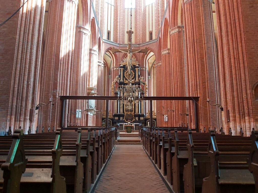 Wuchtige Architektur: die Kirche St. Nikolei in Wismar