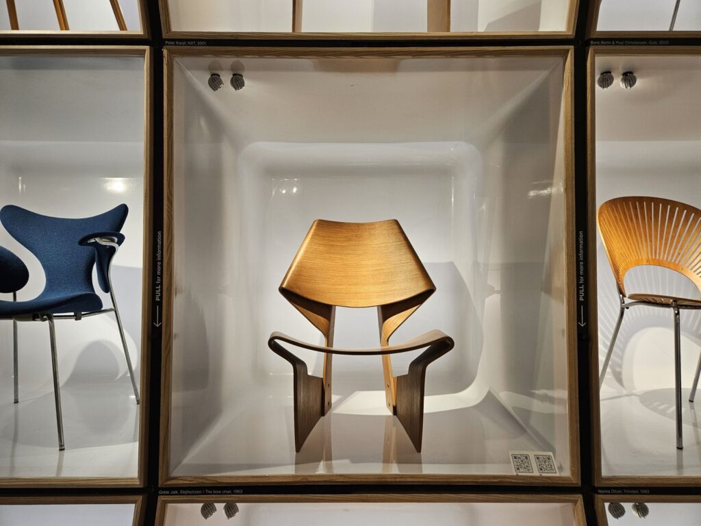 Stuhl-Design, aus der Nähe betrachtet, Designmuseum Kopenhagen